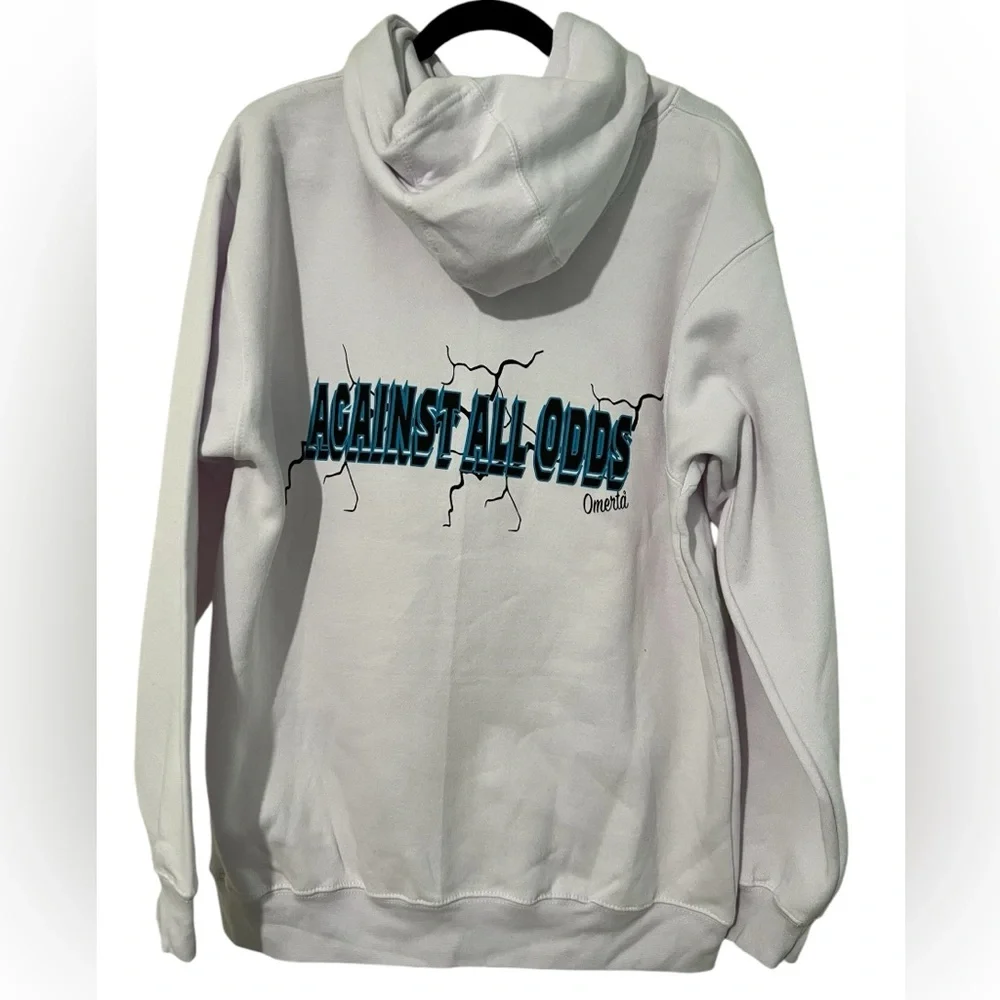Zuni sportswear Milizia luxury streetwear against all odds hoodie white‎ Large